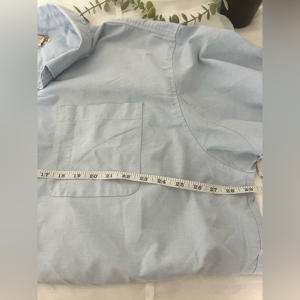 Duluth Trading Co Shirt Mens 3XL Blue Button Up Short Sleeve Utility Workwear - Picture 8 of 9